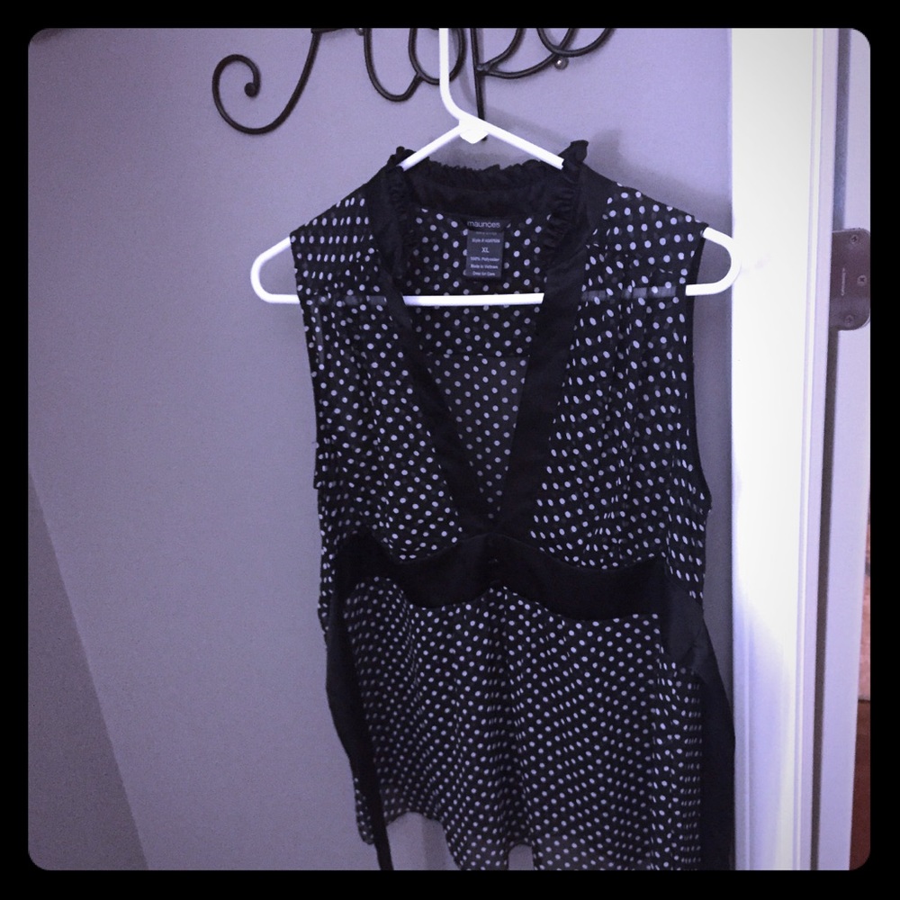 Maurice’s Sheer Dress Tank - Black and White